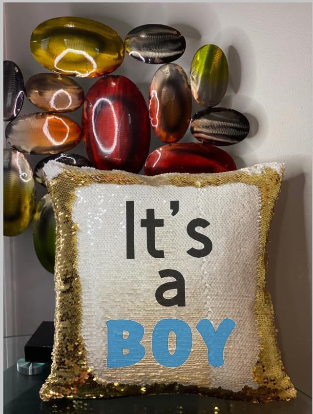 Sequin pillow best sale for boy