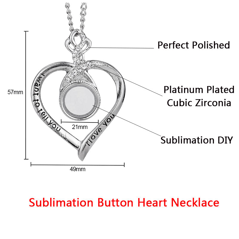 l Love You Sublimation Necklace – LA² DESIGNS