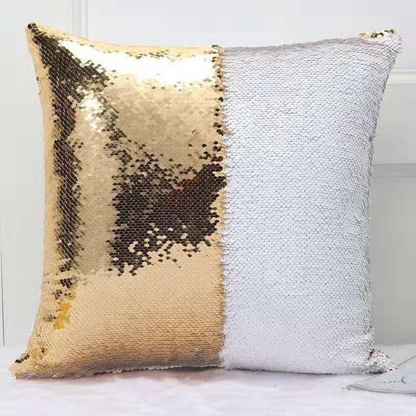 Customized BLUE B Sequin Magic Swipe PILLOW+COVER Sublimation